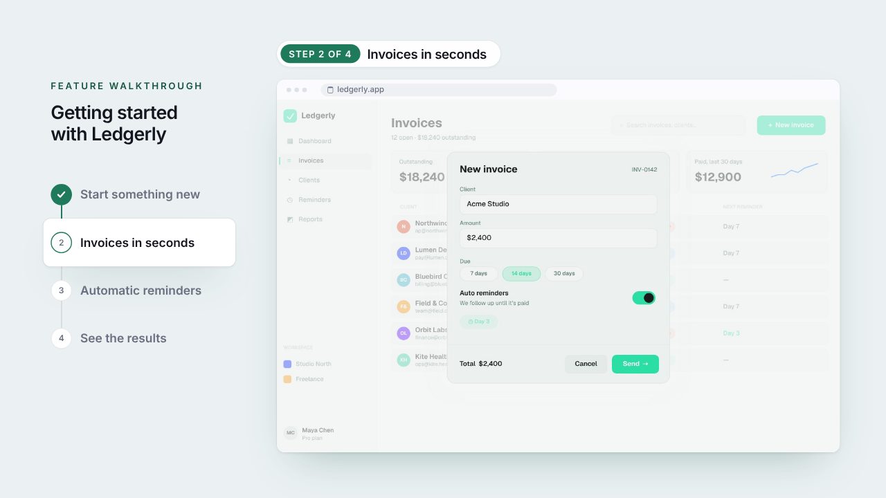 Feature Walkthrough launch video template